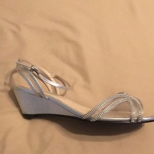 Silver shoes with sequins